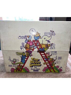 The Skills Ladder SRA Basic Math Learning Kit 1976 Vintage Set With Guide Cards